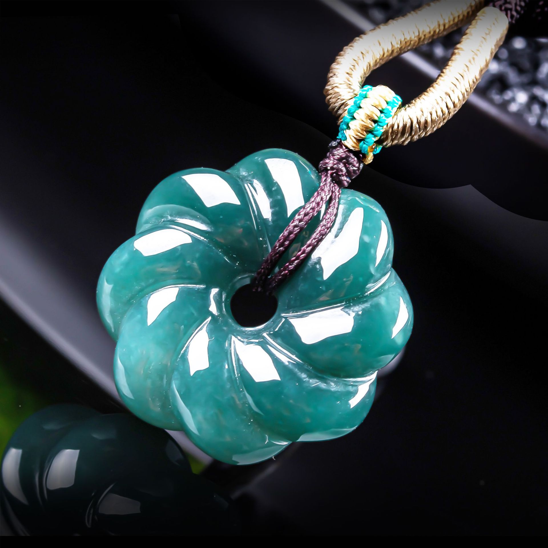 Women Accessories For Gift - Natuurlijke Birmese Jadeiet Bloemhanger Ketting Accessoires