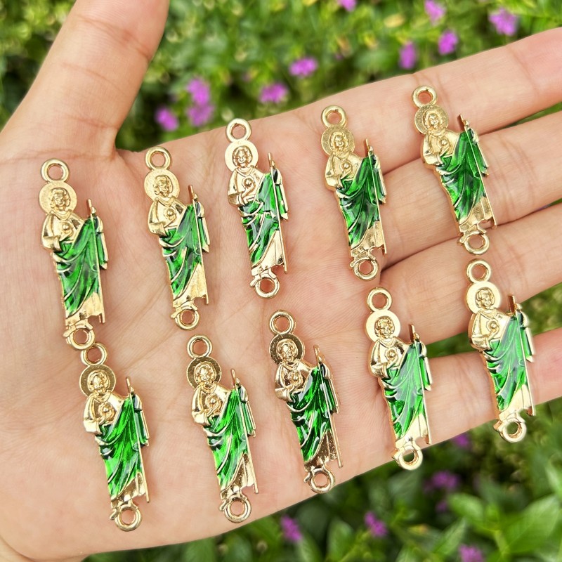 Women Juda Accessories - 10PCS Groene Saint Jude Armband Connectors
