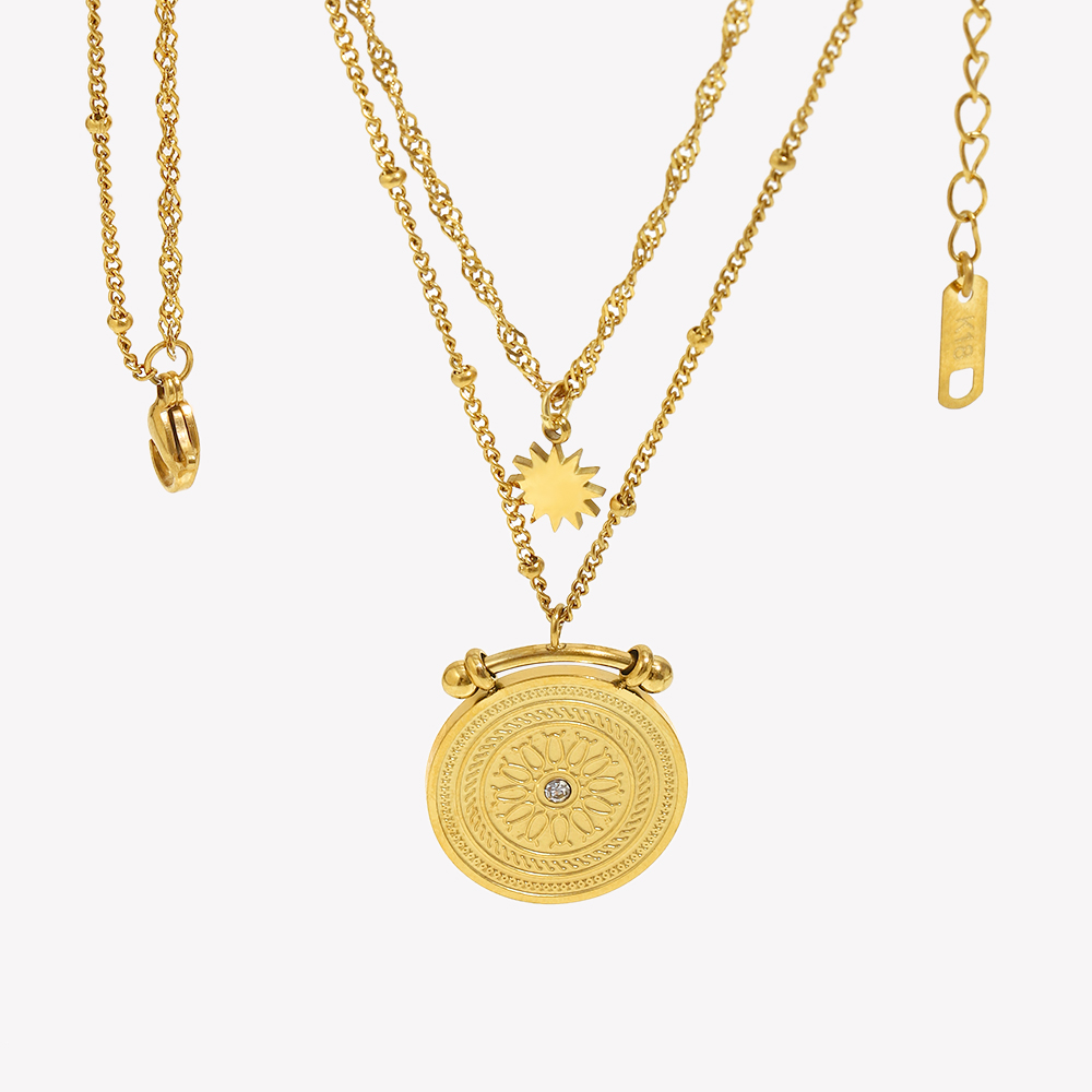 Coin Necklace Delicate - E.B.belle Centrum van het Universum Vintage