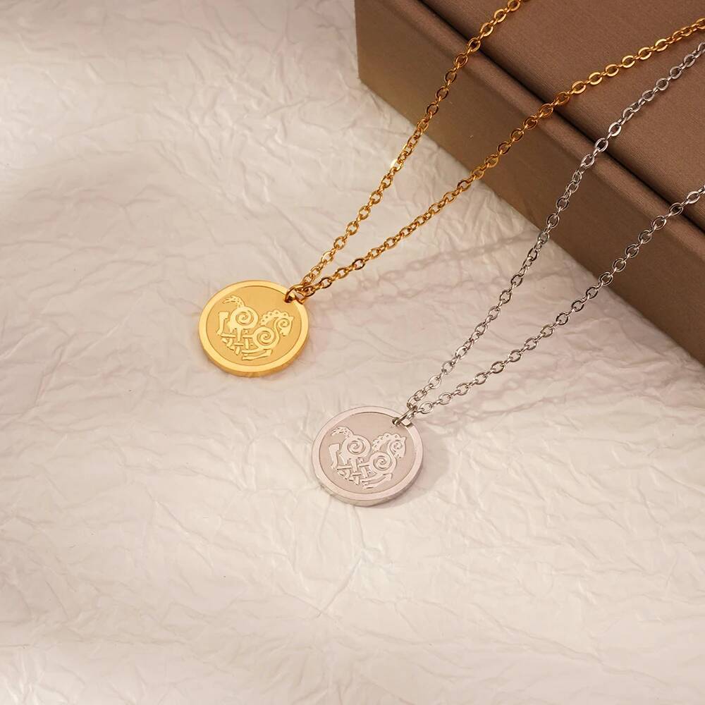 Coin Necklace Delicate - Roestvrij staal mode vrouwen delicate ronde