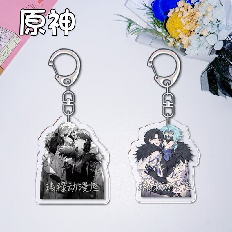 Women Accessories For Gift - 2 stuks Genshin Impact sleutelhangers voor