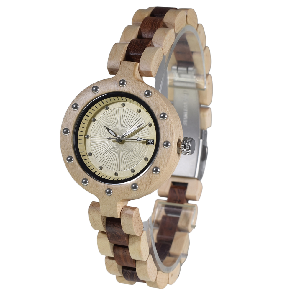 Women'S Accessories To Wear With Watch - Vintage houten quartzhorloge voor dames, praktische