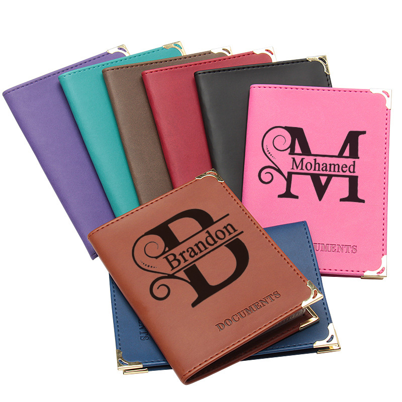 Women Accessories Business Name - Gepersonaliseerde naam paspoorthouder voor mannen en
