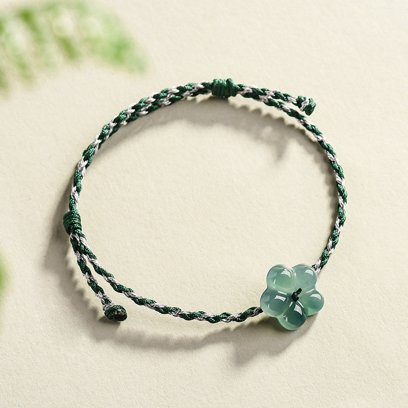Women Accessories For Gift - Birmese Jadeïet Bloemarmband Natuurlijke Jade Charme