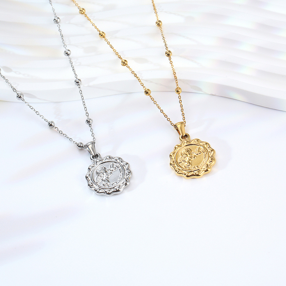 Coin Necklace Delicate - Vrouwen delicate de engel cupido munt