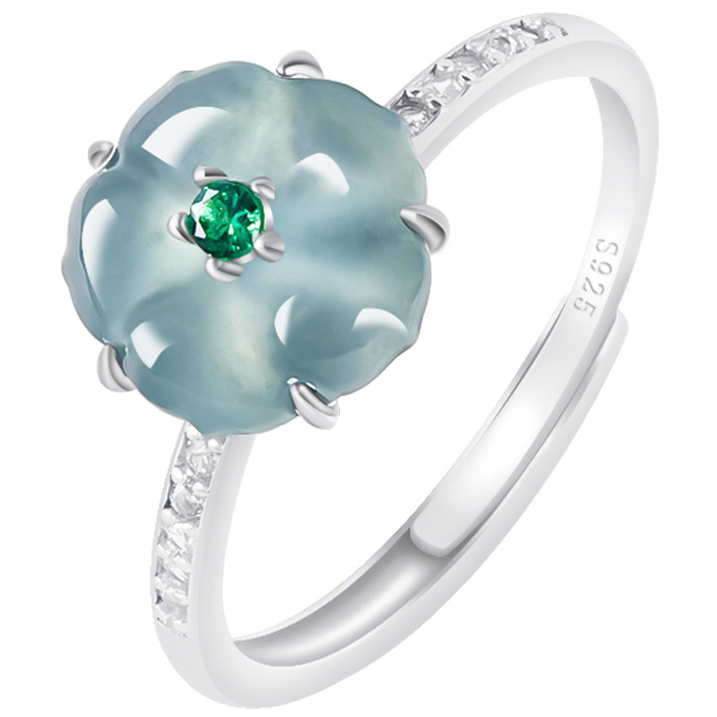 Blauwe Birmese Jadeiet Bloemen - Women Accessories For Gift recensie en prijs