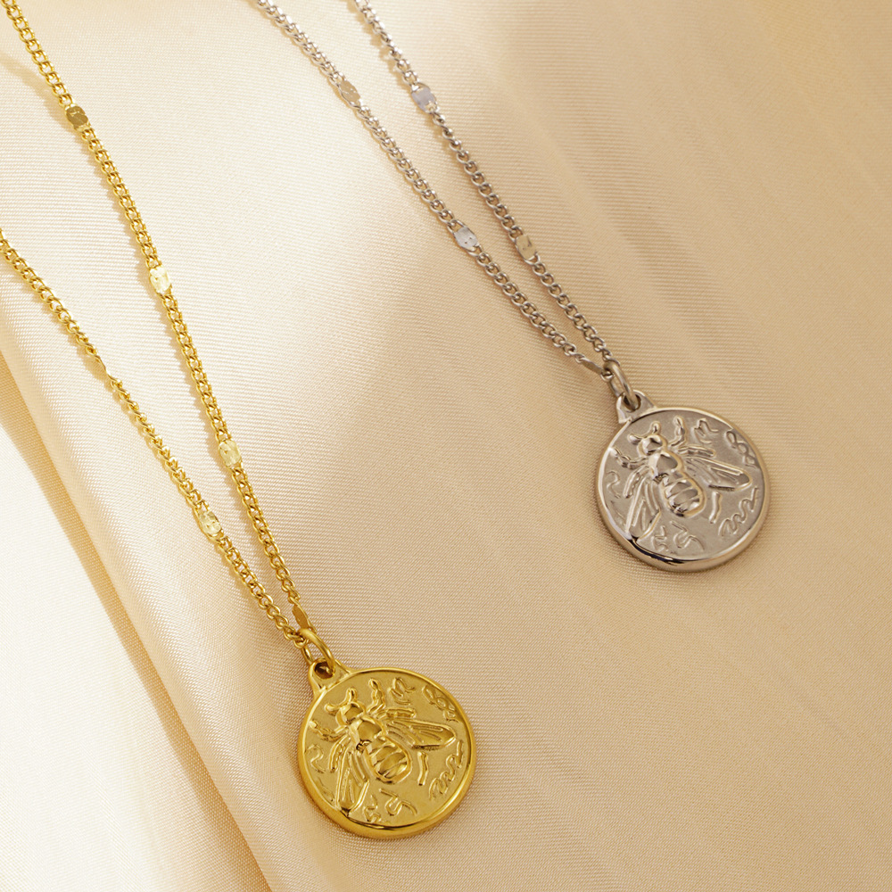 RVS dames delicate vergulde mo - Coin Necklace Delicate recensie en prijs