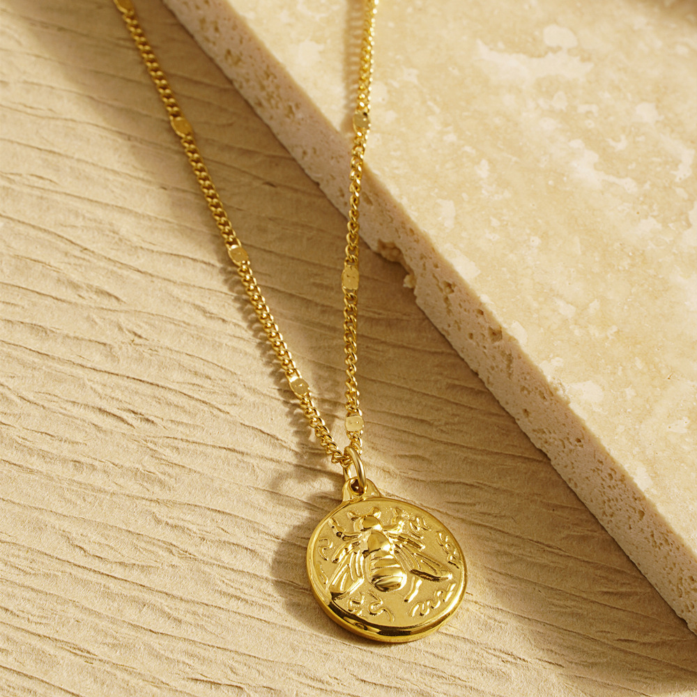RVS dames delicate vergulde mo - Coin Necklace Delicate recensie en prijs
