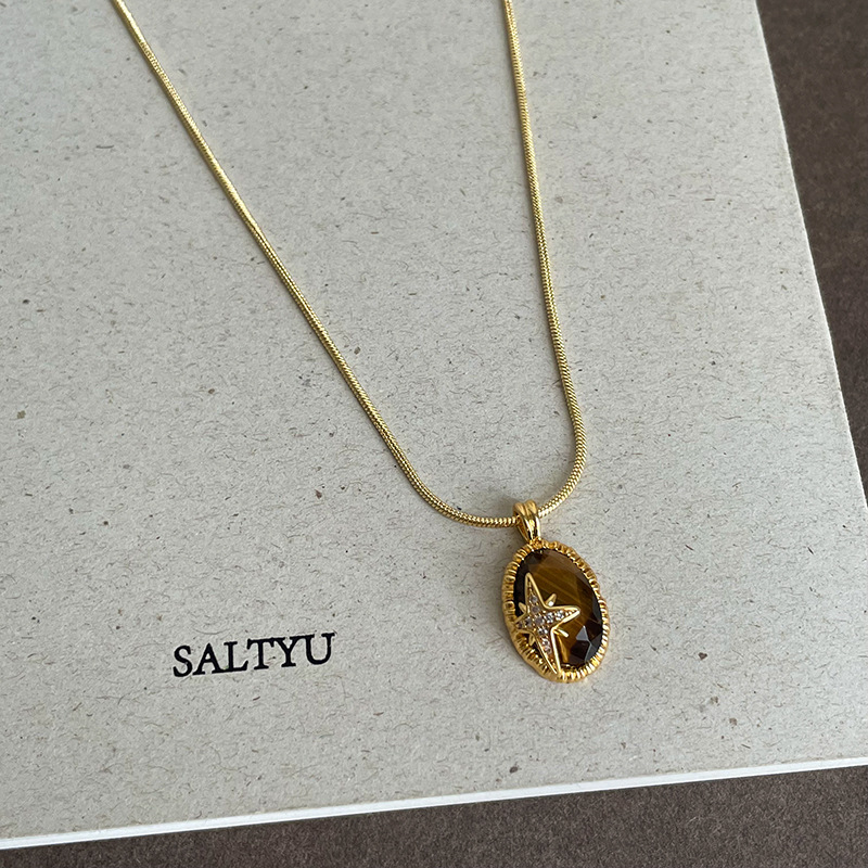 Minar Fijne Natuurlijke Steen  - Coin Necklace Delicate recensie en prijs