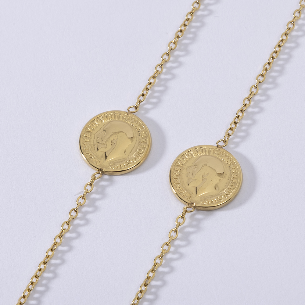 LUIZADA roestvrijstalen modieu - Coin Necklace Delicate recensie en prijs