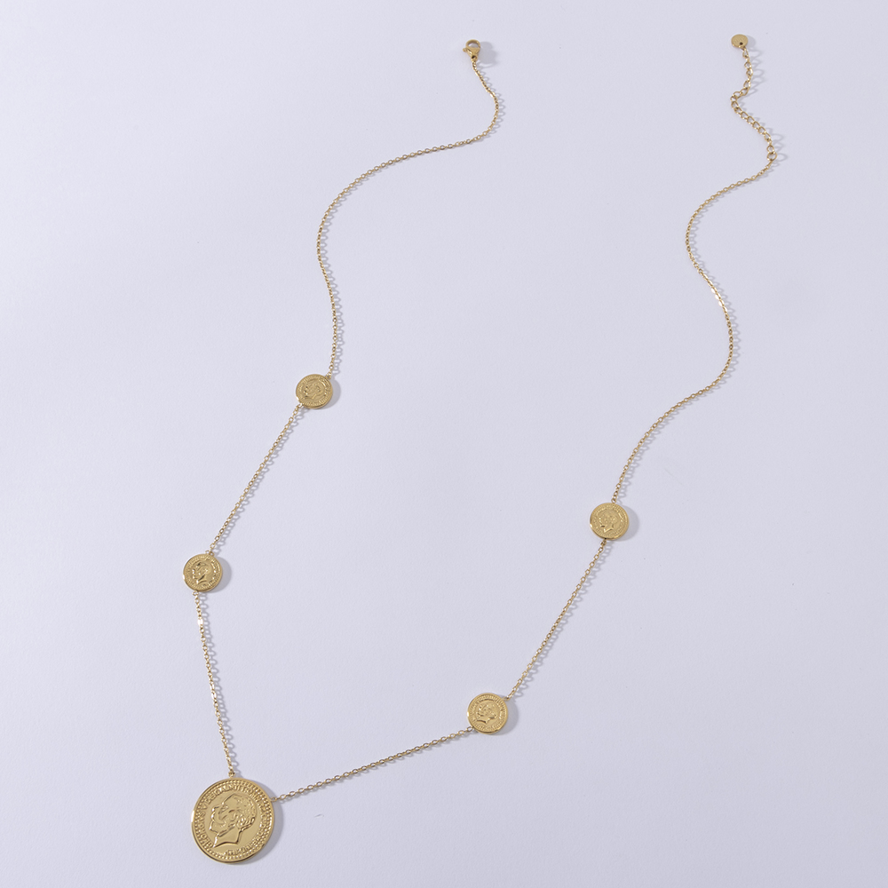 LUIZADA roestvrijstalen modieu - Coin Necklace Delicate recensie en prijs