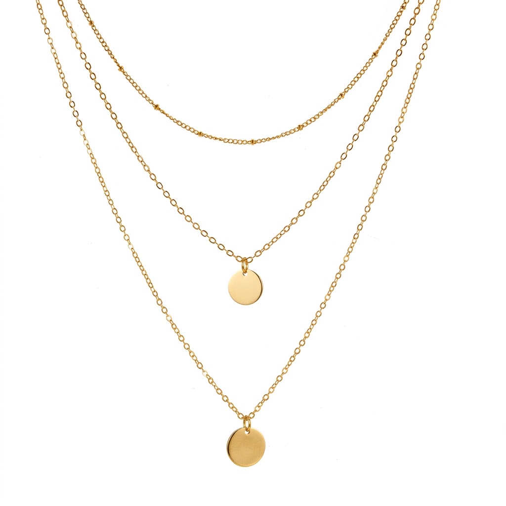 14K verguld delicate gelaagde  - Coin Necklace Delicate recensie en prijs