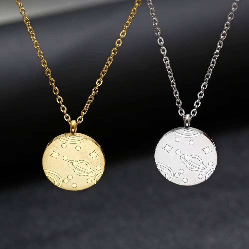 Roestvrij stalen munt wereldka - Coin Necklace Delicate recensie en prijs