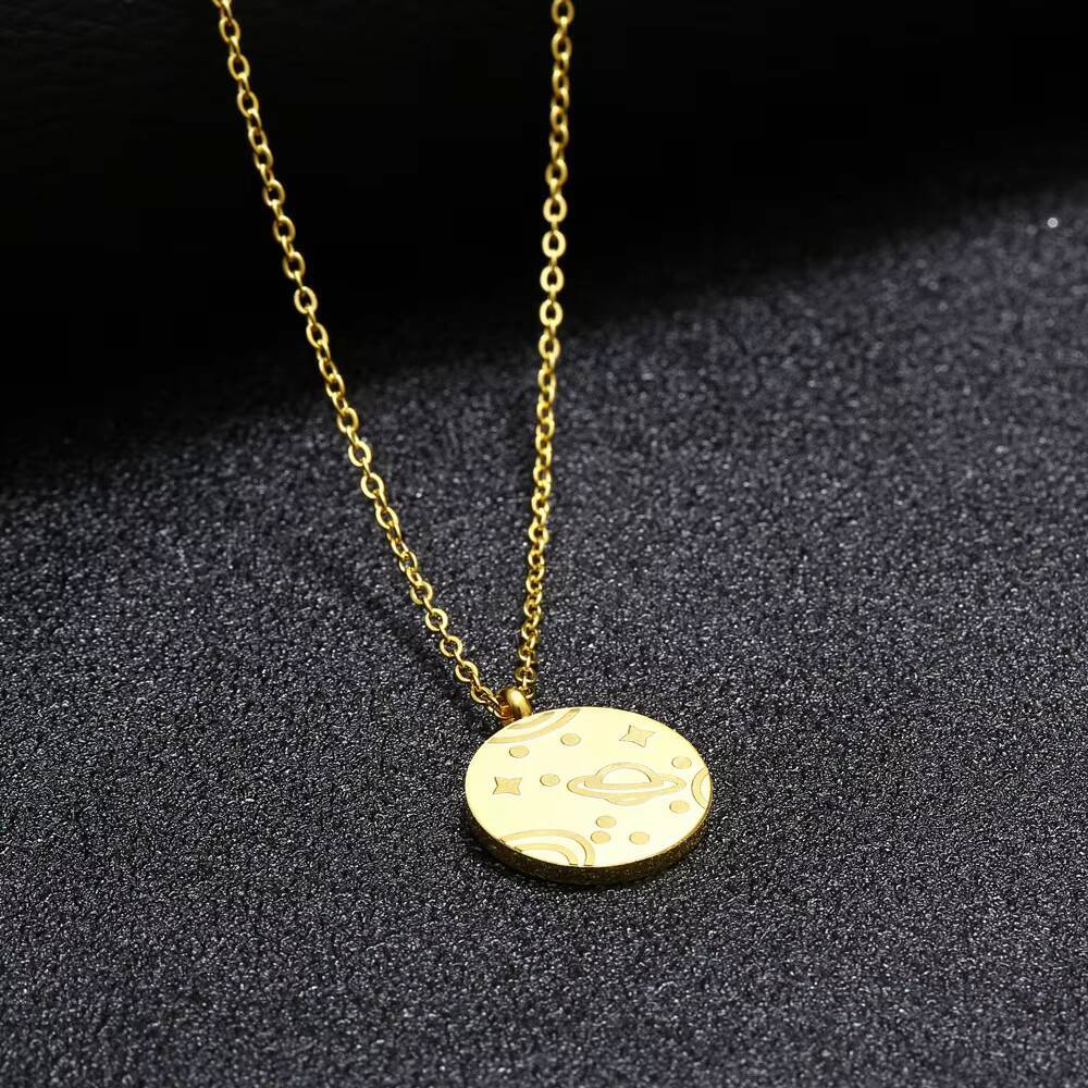 Roestvrij stalen munt wereldka - Coin Necklace Delicate recensie en prijs