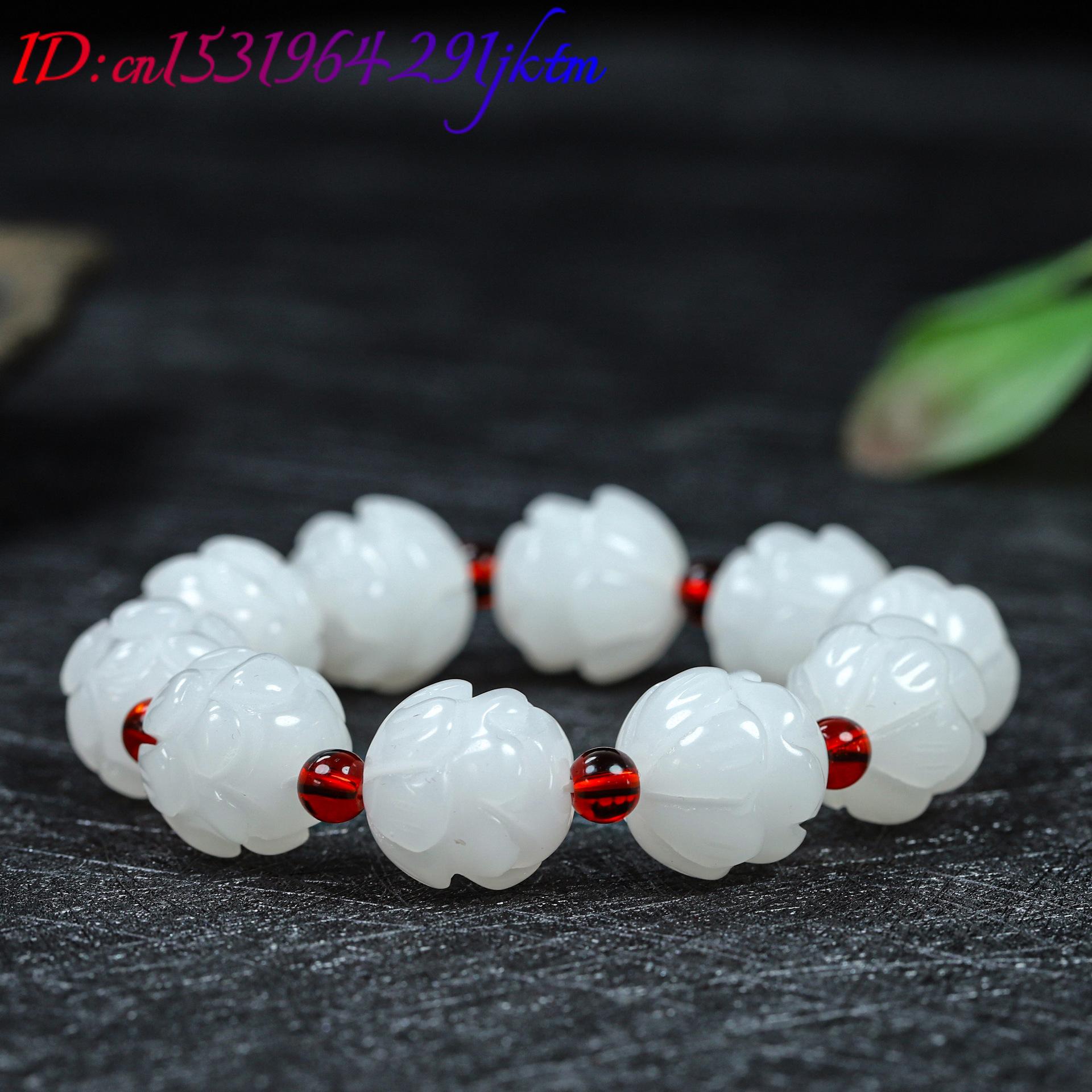 Witte echte jade lotus armband - Women Accessories Gift recensie en prijs