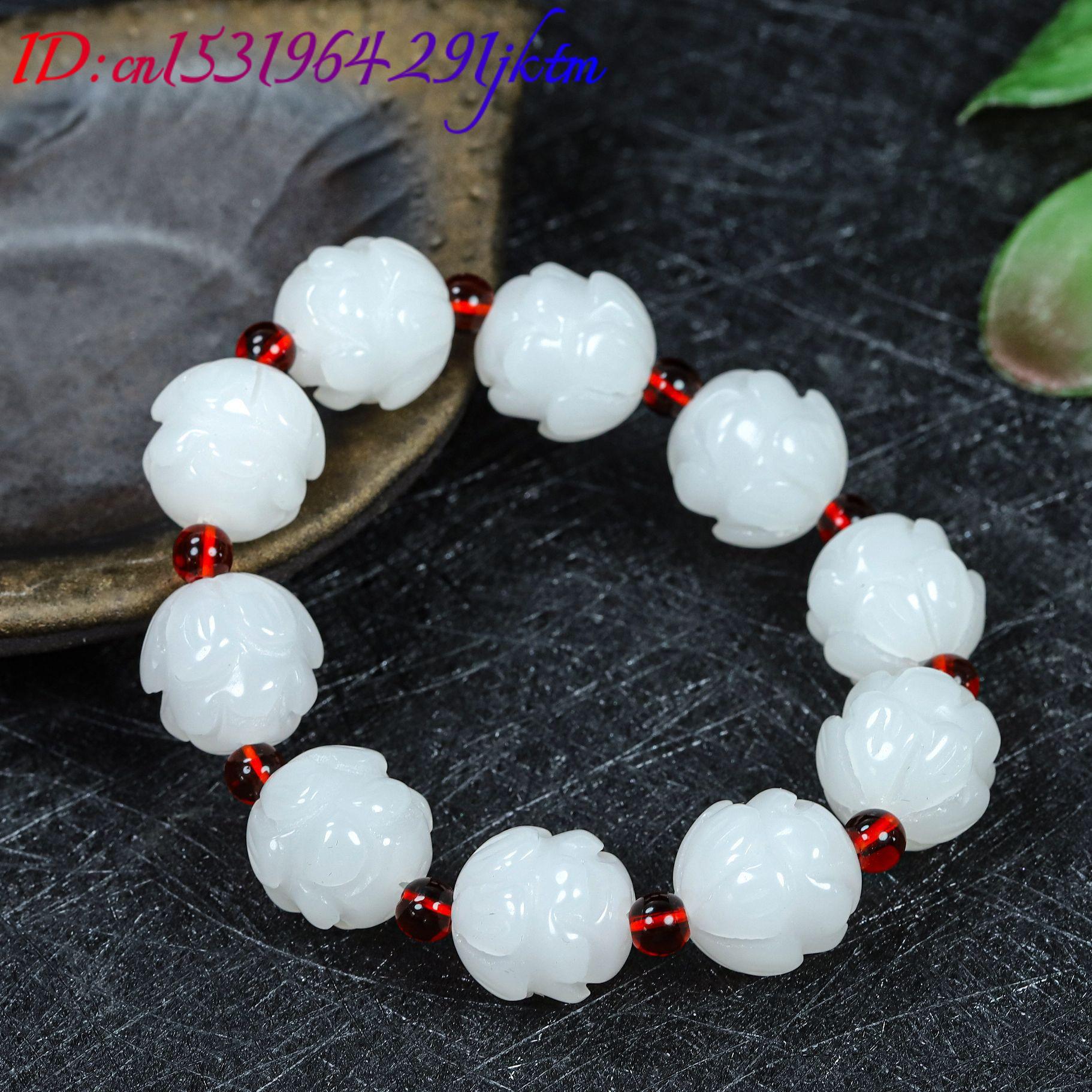 Witte echte jade lotus armband - Women Accessories Gift recensie en prijs