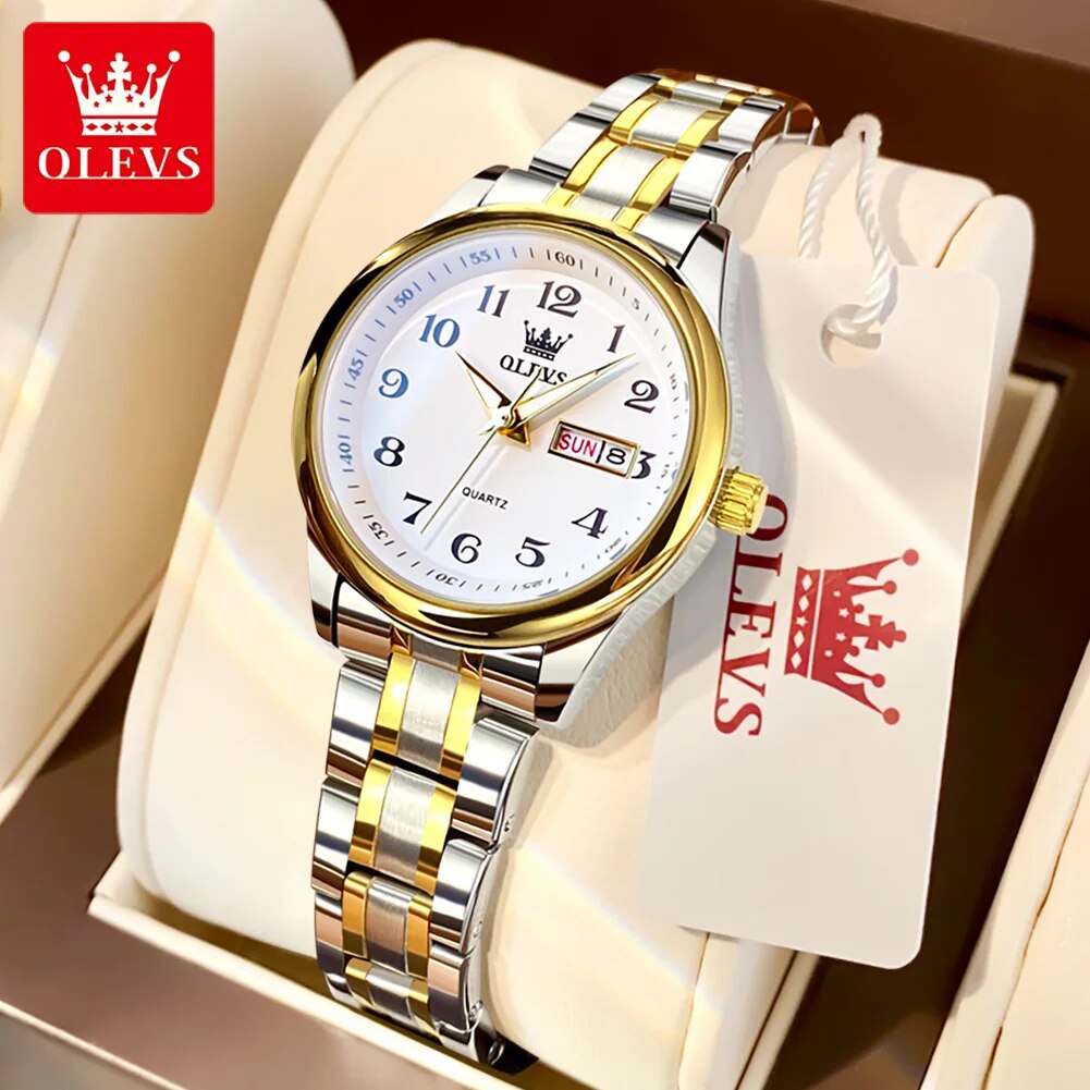 Olevs 5567 Luxe Quartz Horloge - Women Accessories Display recensie en prijs