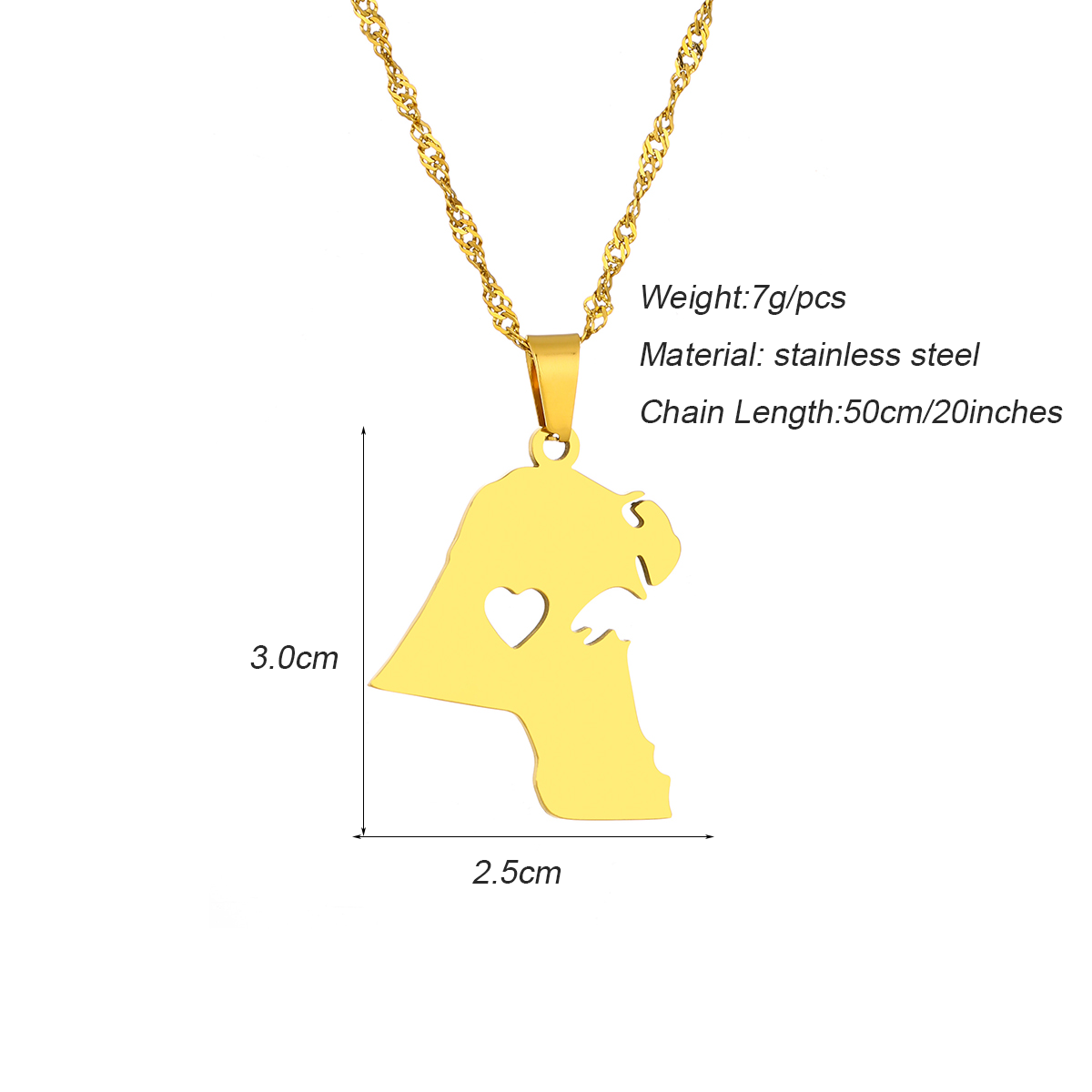 Roestvrijstalen hanger met kaa - Women Accessories Kuwait recensie en prijs